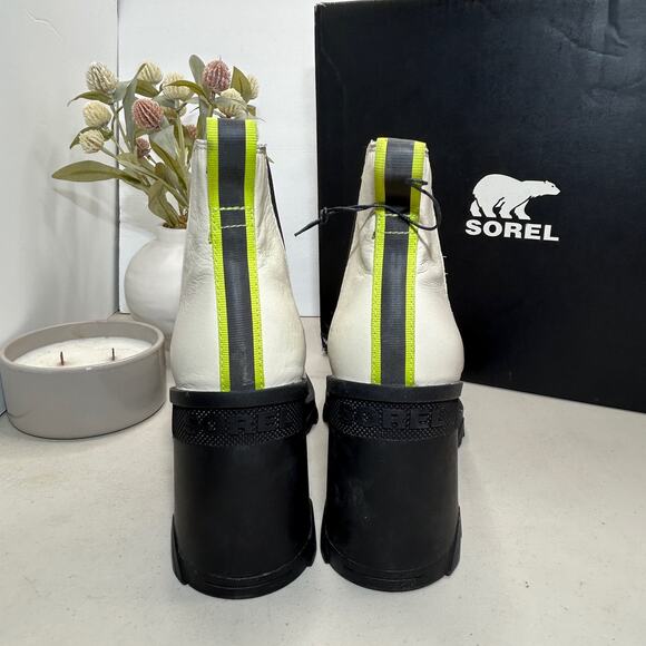 Sorel Brex Chelsea Pull On Leather Waterproof Boot Cream/Black Women 11 - Picture 5 of 10